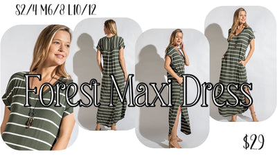 Forest green Maxi Dress