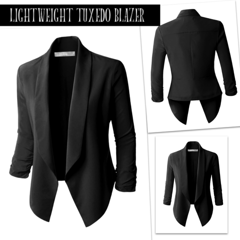 Tuxedo Blazer - Black